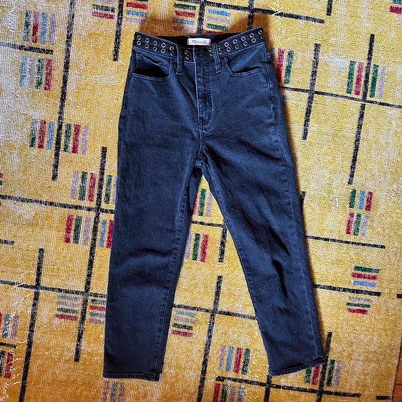 Madewell Classic Straight Jeans in Lunar Wash: Grommet Edition - Picture 1 of 9